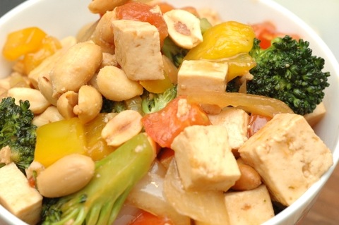 Tofu vegetable stir fry